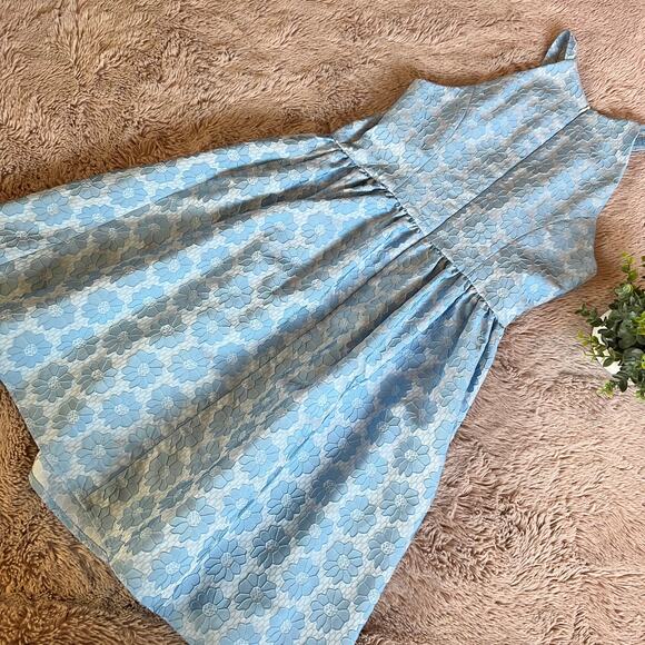 NWOT Wendy Bird Light Icy Blue Floral Formal Party Halter Dress Size: 6 - Picture 16 of 16